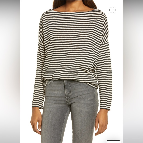 ALLSAINTS Rita Stripe Top - Picture 1 of 4